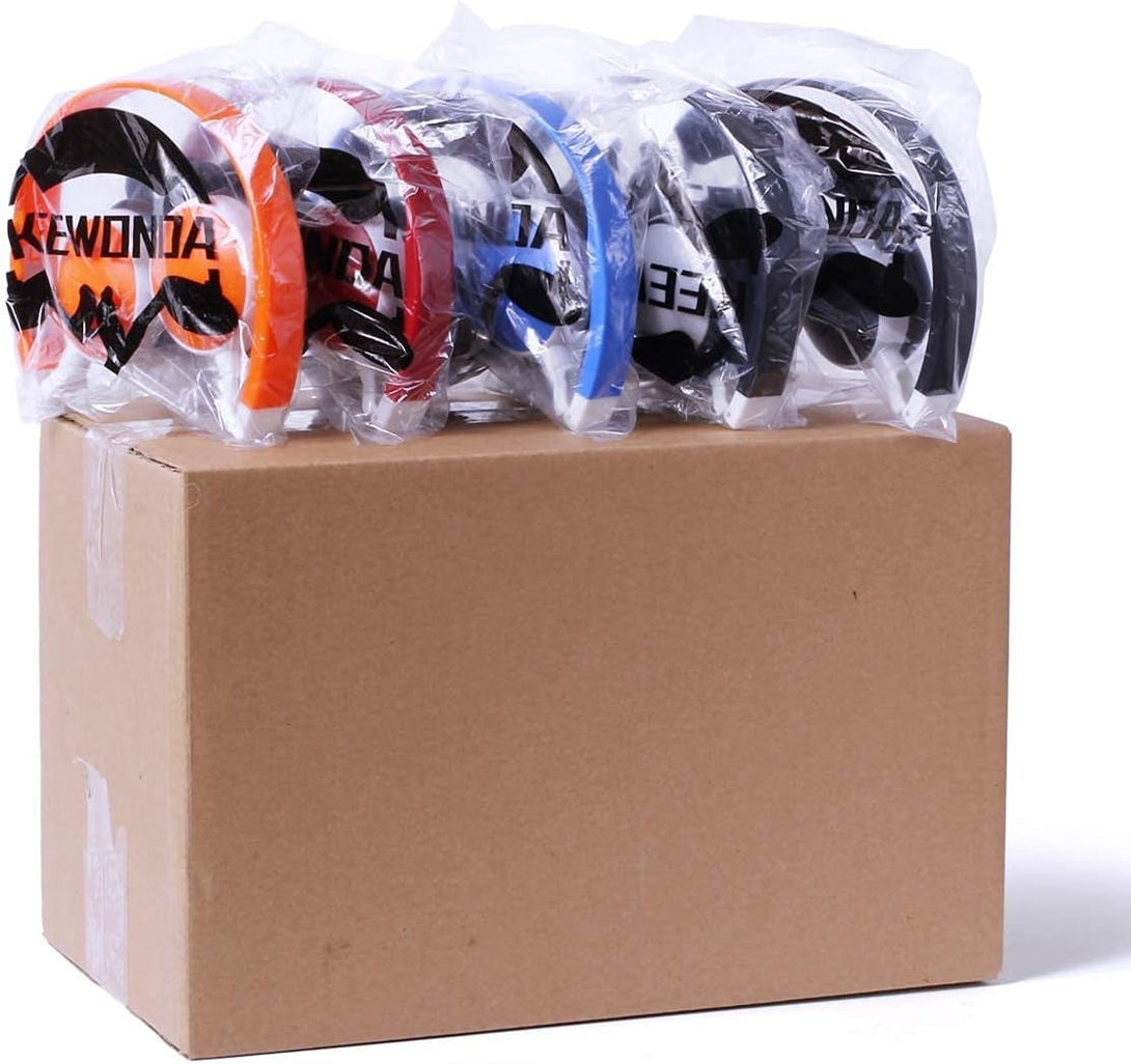Bulk Headphones Wired for Classroom, Wholesale 5 Pack School KW-X05M Multi Colored Foldable Computers Headphones for Kids Students Children Teen Adults