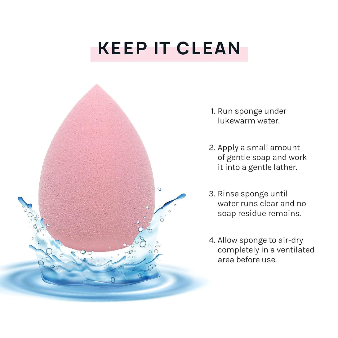 AOA Studio Collection Makeup Mochi Sponge Set Makeup Blender Latex Free and High-Definition Set of 6 Makeup Blender for Powder Cream and Liquid Wonder Blender Beauty Cosmetic (6 Count)