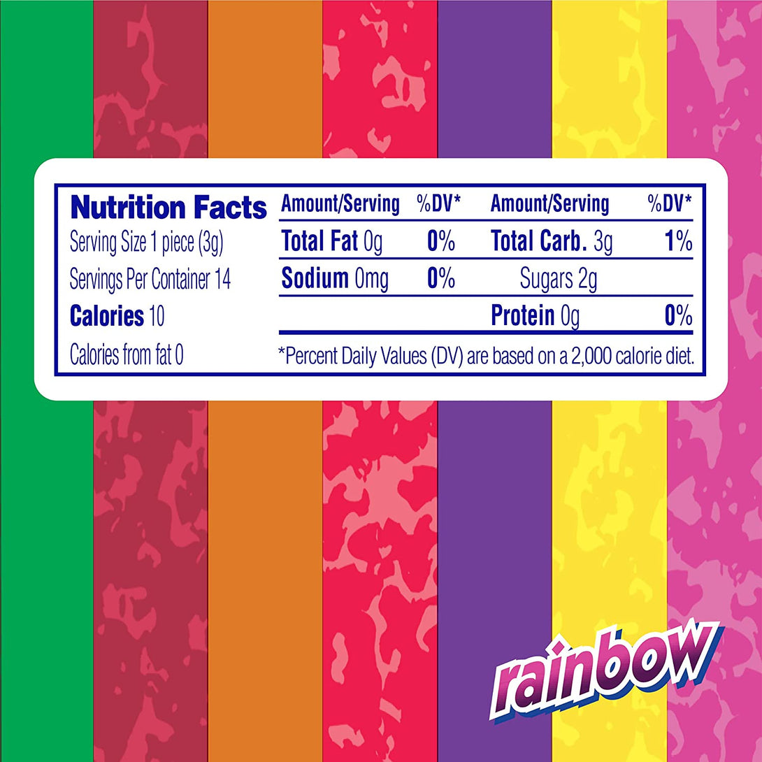 Mentos Chewy Mint Candy Roll, Rainbow, Non Melting, Party, 14 Pieces (Bulk Pack of 15)