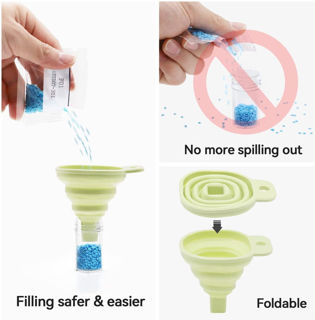 ARTDOT 60 Slots Storage Container for Diamond Art Kits for Adults,Portable Bead Storage Boxes for Diamond Painting Accessories and Tools(Pink)