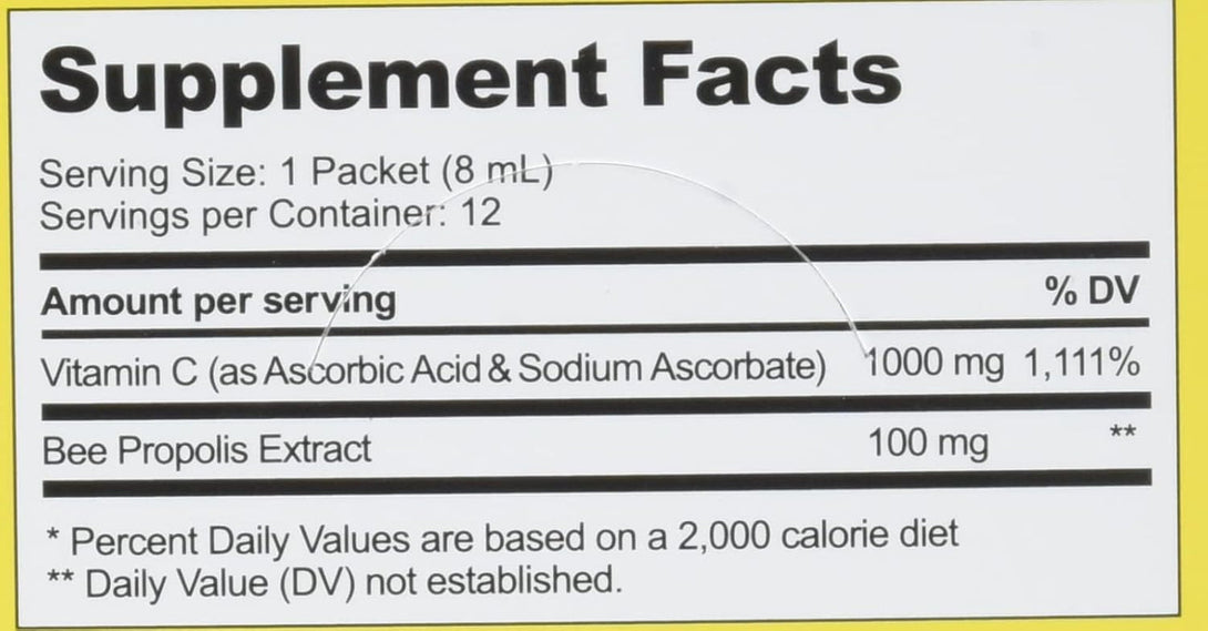 BEEKEEPERS NATURALS Liposomal Propolis with Vitamin C 12 Count, 0.27 FZ