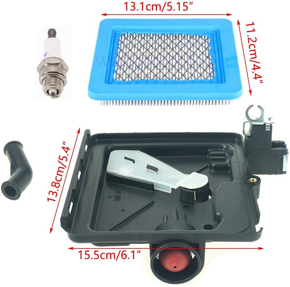 799868 Carburetor Compatible with Briggs & Stratton 498170 799872 694202 497586 498254 790821-14111 Carburetor +795259 Air Filter Cleaner Primer Base by LEIMO