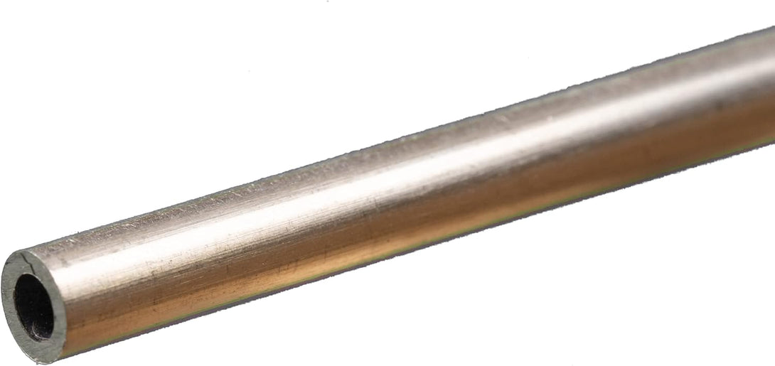 K & S K&S 83061 round Aluminum Tube, 1/4" OD X 0.049" Wall X 12" Long, 1 Piece, Made in the USA