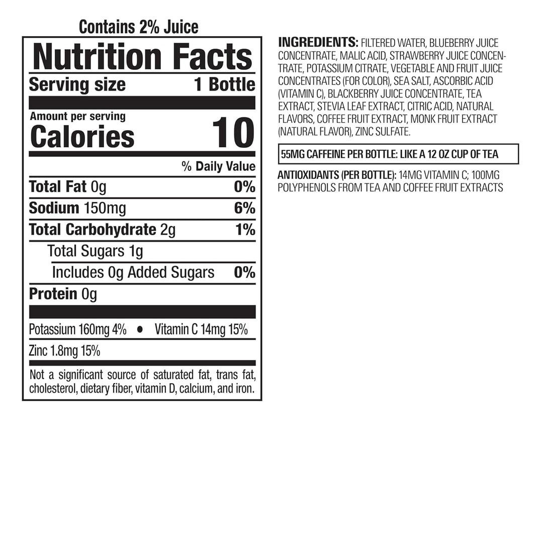 Bai Antioxidant Infused Water Beverage, Brasilia Blueberry, with Vitamin C and No Artificial Sweeteners, 18 Fluid Ounce Bottle, 12 Pack