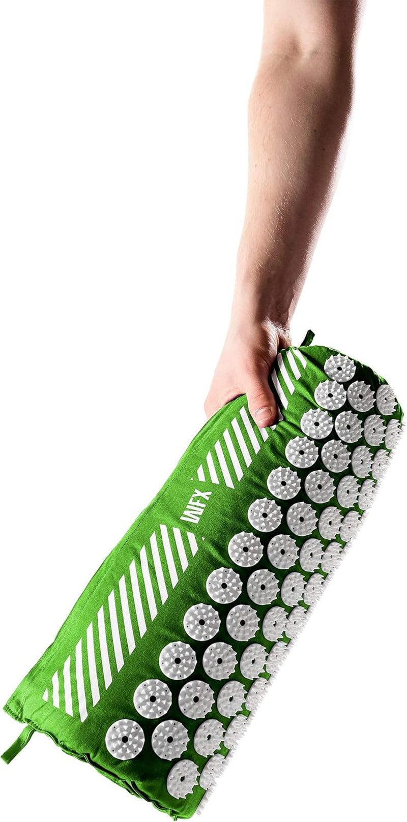Acupressure Mat and Pillow Set - Relieves Stress, Back, Neck, and Sciatic Pain - Comes with a Vinyl Carry Bag for Storage and Travel - Green
