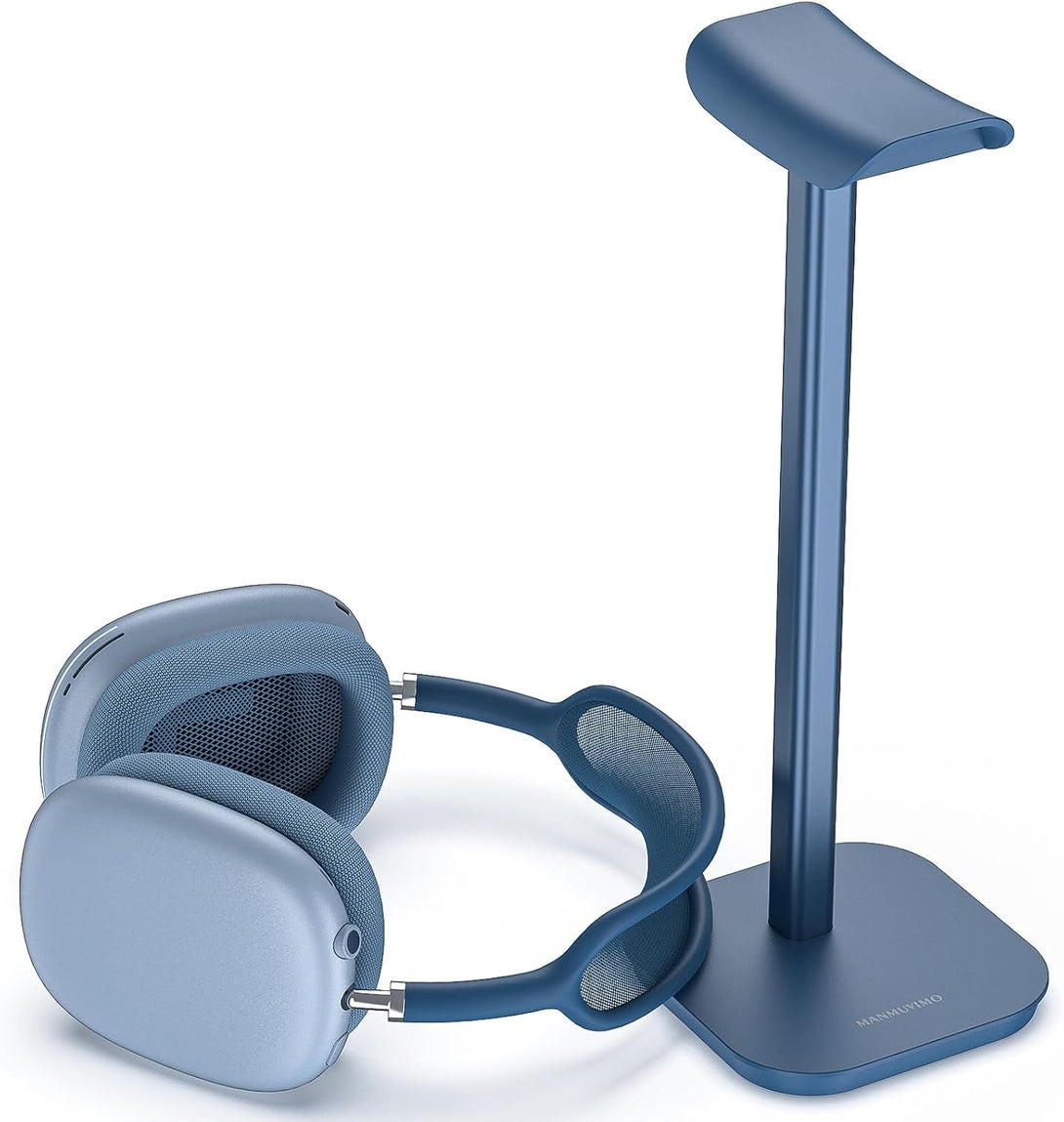 Headphone Stand, Desktop Headset Holder Heavy Base Desk Earphone Stand Aluminum Gaming Headset Hanger Rack for Airpods Max, Airpods, Airpods Pro, Sony, Beats, Bose, Razer and More(Blue)