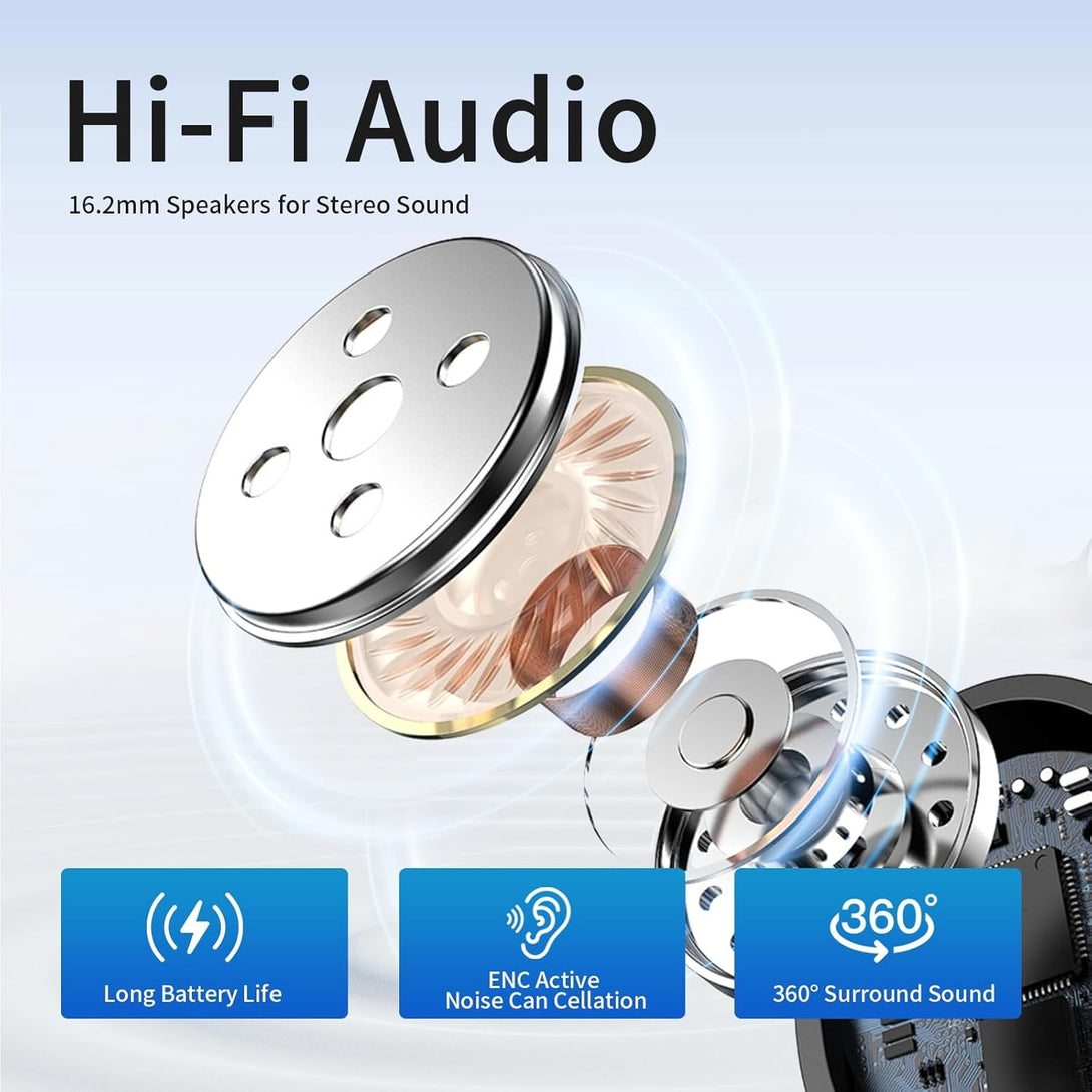 AI Translation Earbuds Real Time,Ows 3-In-1 Open-Ear Translating Ear Buds,144 Language Translator Earbuds with Ios & Android for Business and Learning - Black