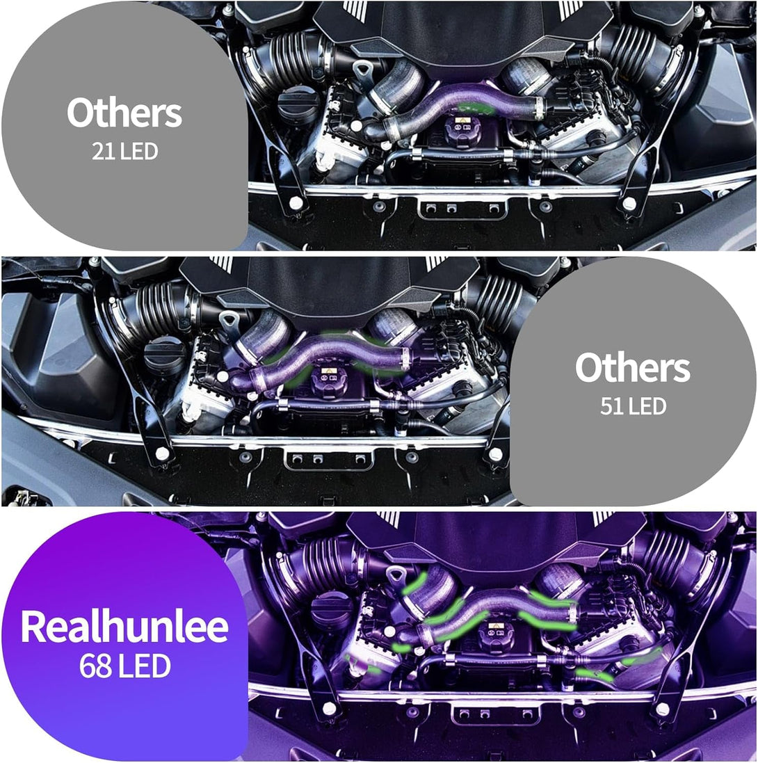 Air Conditioner UV Dye Leak Detector, Pro Auto Oil AC UV Dye Leak Test Detection Tool Kit 68 LED A/C UV Flashlight Detector with Protective Glasses