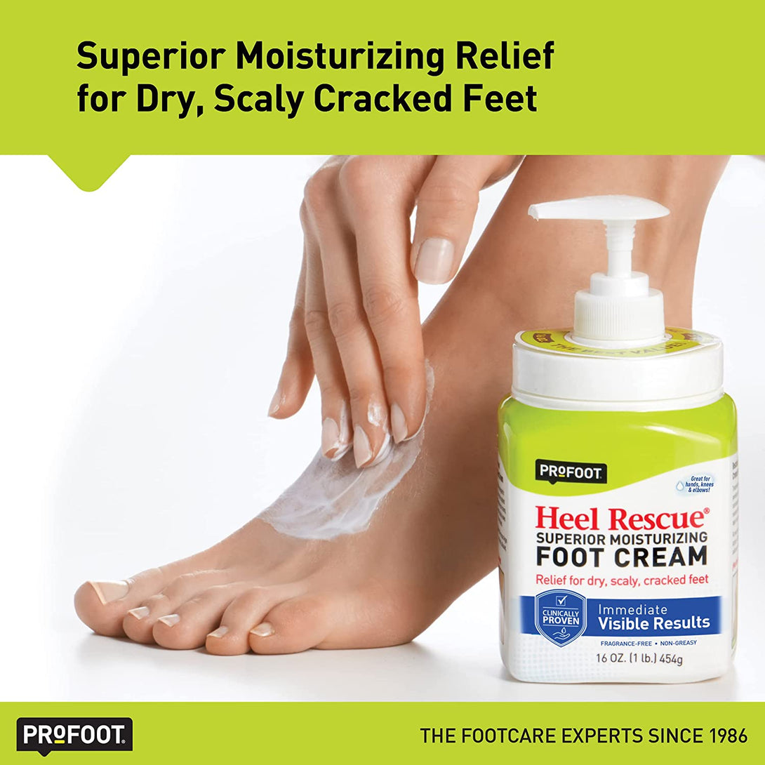 Profoot Heel Rescue Foot Cream 16 Ounce Bottle, 2 Pack, for Cracked, Calloused or Chapped Skin