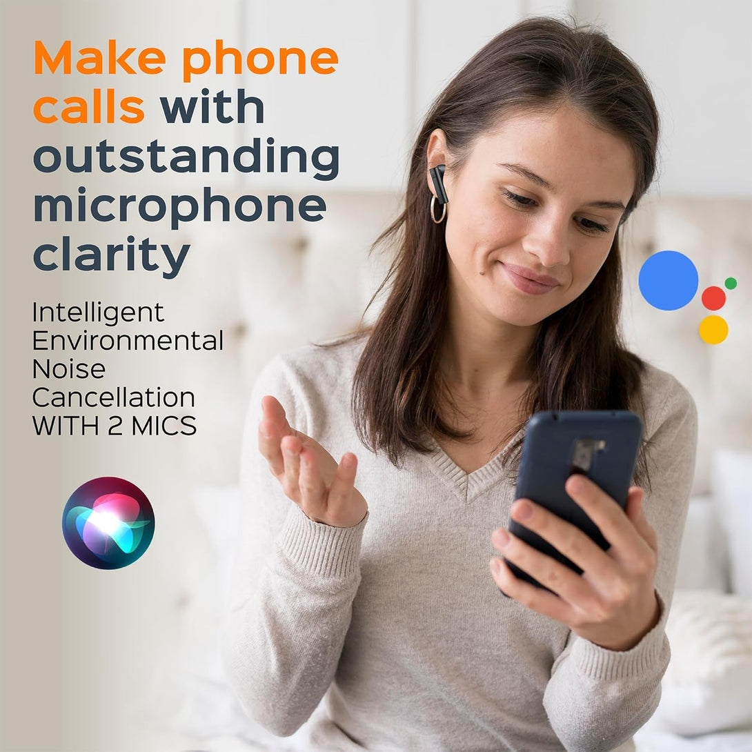 TREBLAB X8 True Wireless Earbuds - Active Noise Cancelling, Bluetooth 5.4, IPX5 Waterproof, 40H Playtime, Dual ENC Mics, Comfortable Fit for Running, Sports, Gym, Travel - Exceptional Sound Quality