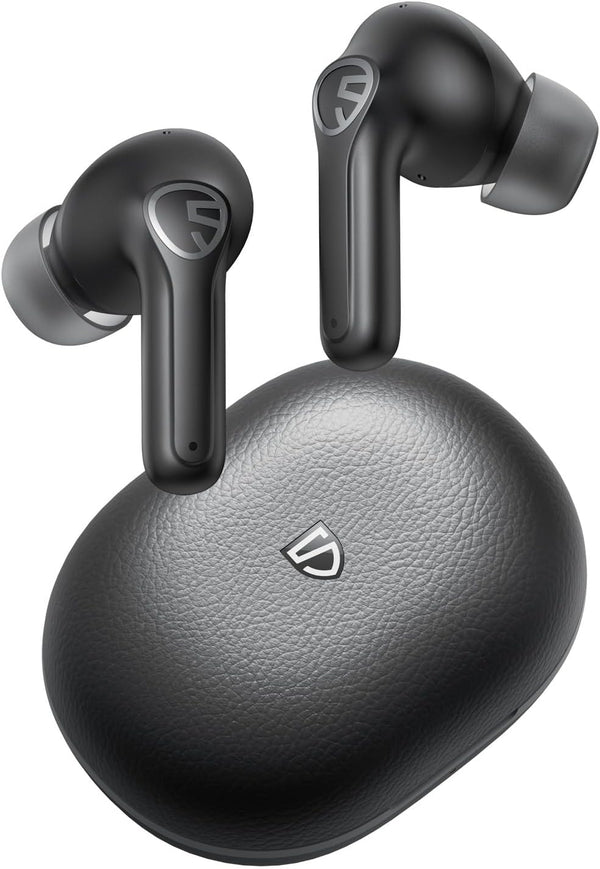 Soundpeats T3 Pro Wireless Earbuds, 12Mm Drivers Bass Stereo in Ear Headphones, Bluetooth 5.4, 28Hrs Playtime, Call Noise Cancellation, IPX4 Waterproof Earphones for Kids, Sleep, Ebooks, Podcasts