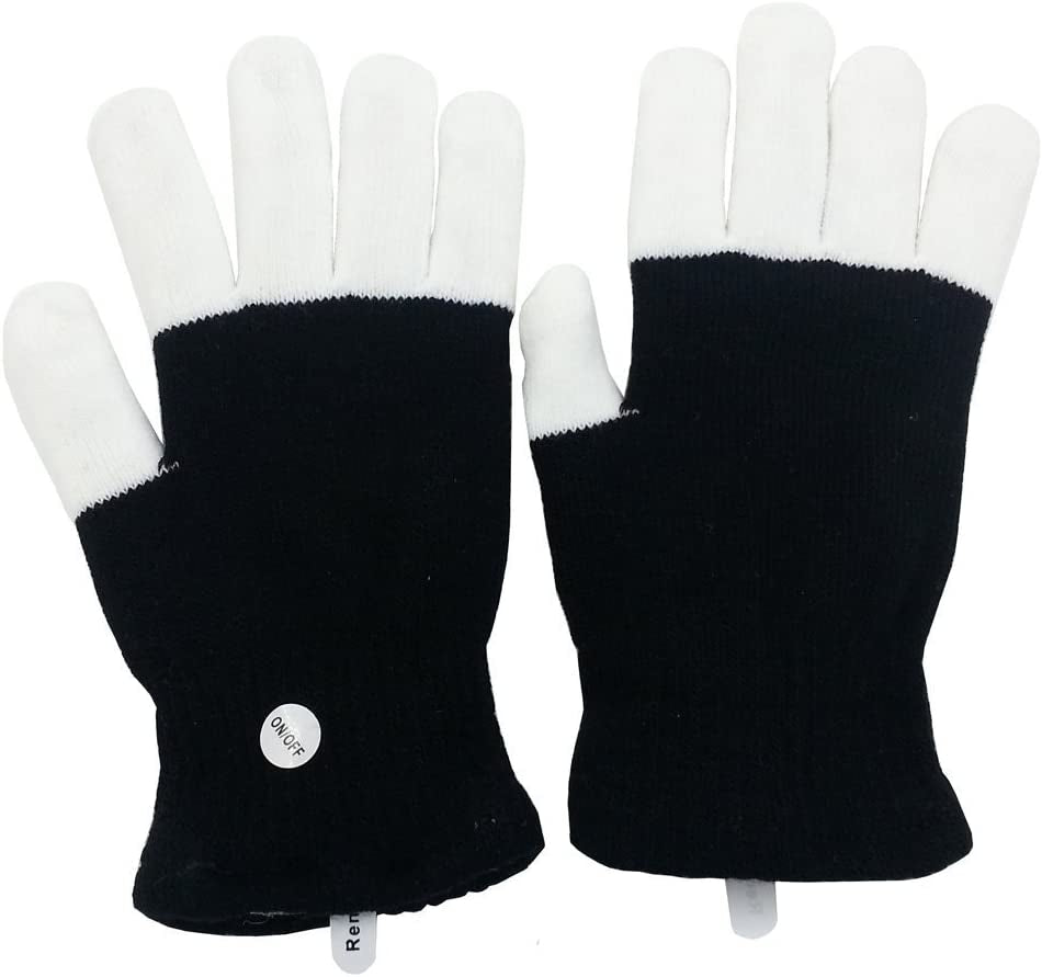 Luwint Led Gloves Fun Toys Kids 8-15+, 6 Flashing Modes, Teen Boys Girls Gifts for Rave Dance Christmas Birthday Party