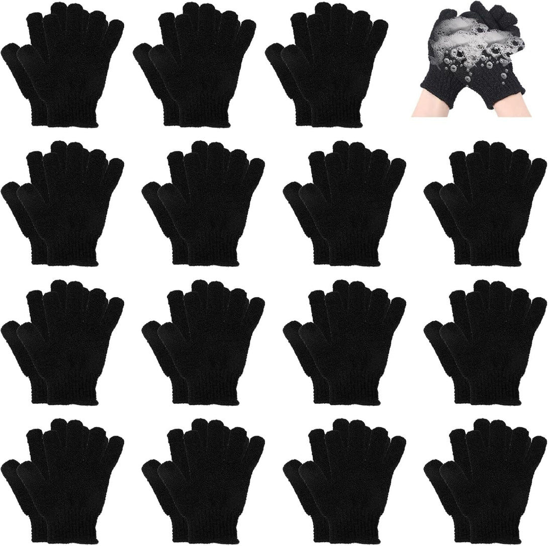 60Pcs Exfoliating Gloves Bulk, Exfoliating Body Scrubber Glove Exfoliator for Body Scrub Mitt, Bath Gloves for Shower Exfoliating Shower Gloves for Women Bathing Accessories Father'S Day Gifts(Black)