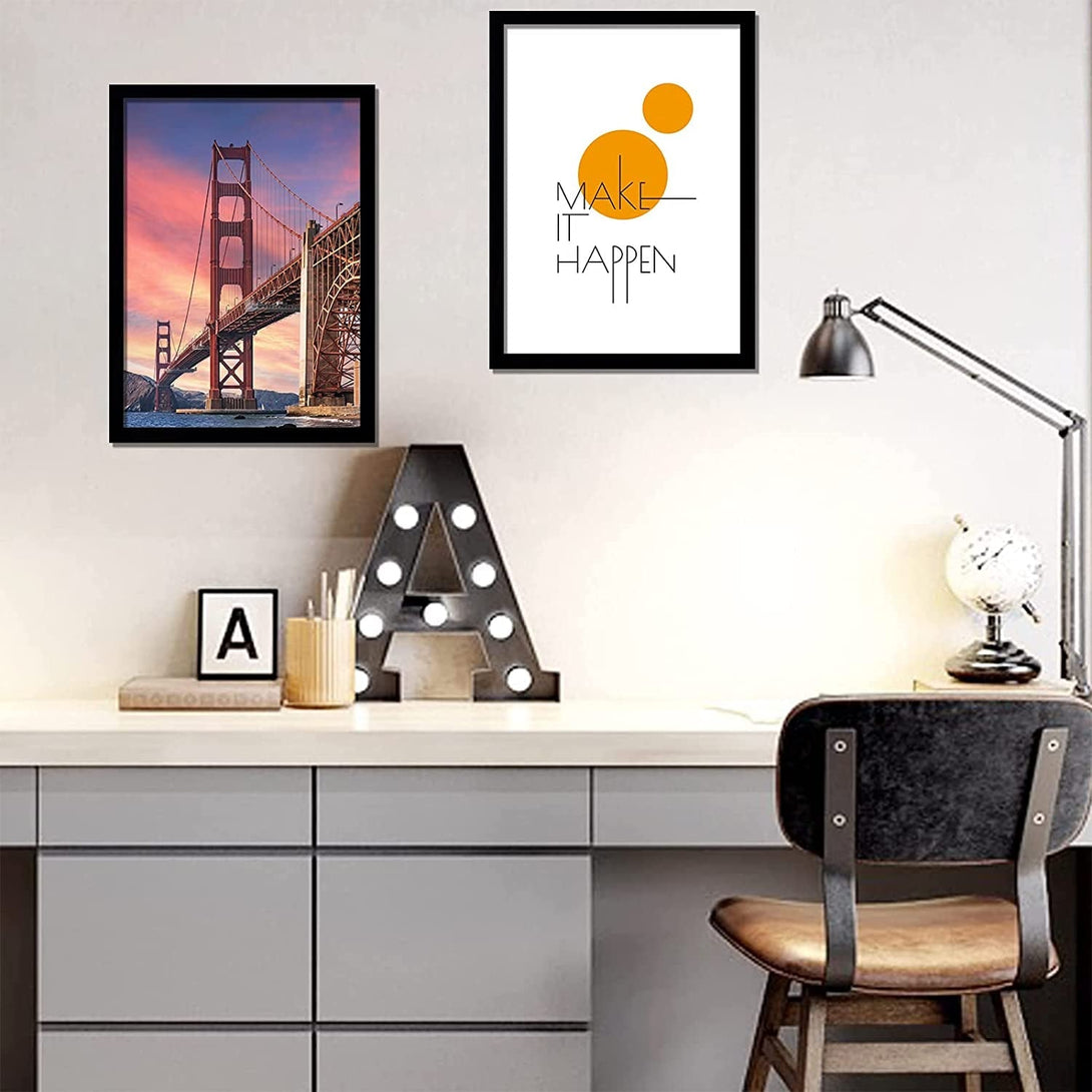 6 Sets 8X12 Picture Frame, Frames for 8 X 12 Canvas Collage Photo Poster Certificate Wall Gallery, High Transparent Horizontal Vertical Black 8 by 12 Inches