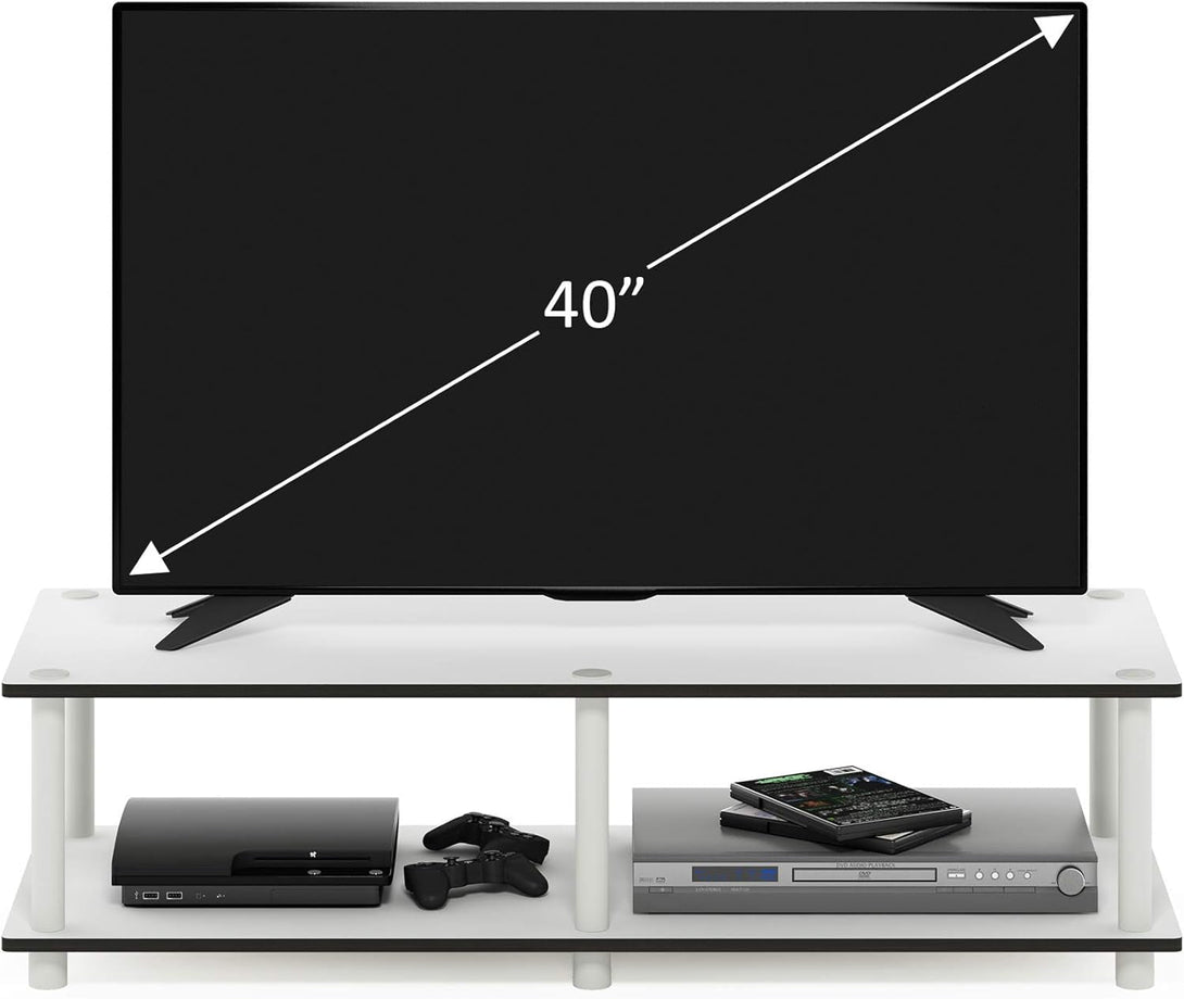 Furinno Just No Tools Wide TV Stand, White