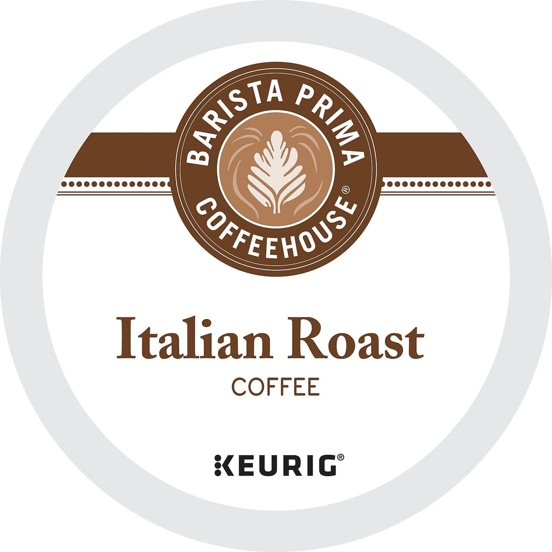 Barista Prima Italian Roast Coffee, Keurig K-Cup Pods, Dark Roast, 96/Carton (66149)