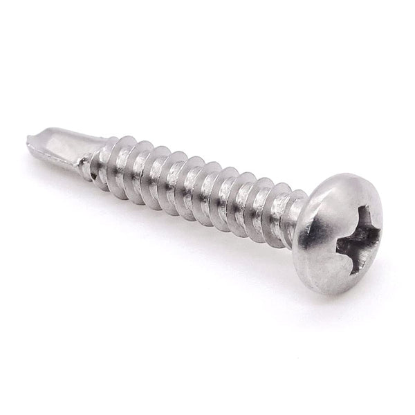 50pcs 2 x 1 Phillips Pan Head Self Drilling Screw, 410 Stainless Steel, Pan Head Quick Self Tapping Screws for Sheet Metal, Wood, Plastic,