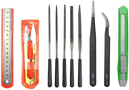 Professional 25 PCS Model Tools Kit Modeler Basic Tools Craft Set Hobby Building Tools Kit for Gundam Car Model Building Repairing and Fixing (E)