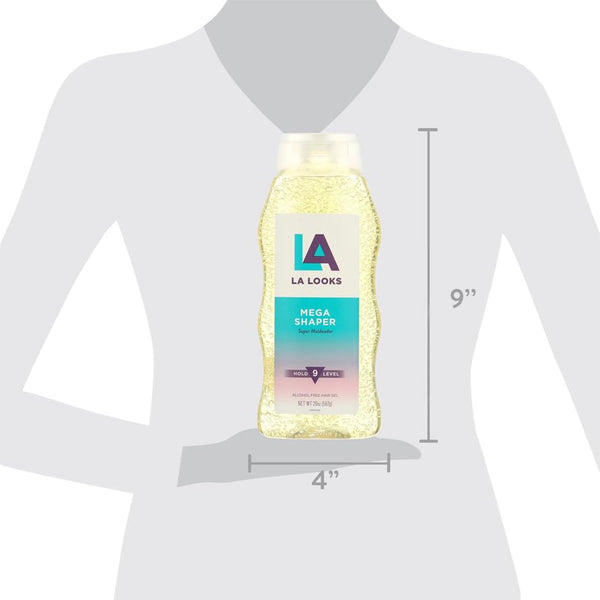 L.A. Looks Mega Shaper Hair Gel - Hold 9 Level - 20 Oz (567g) Parfum 20 Ounce (Pack of 1)