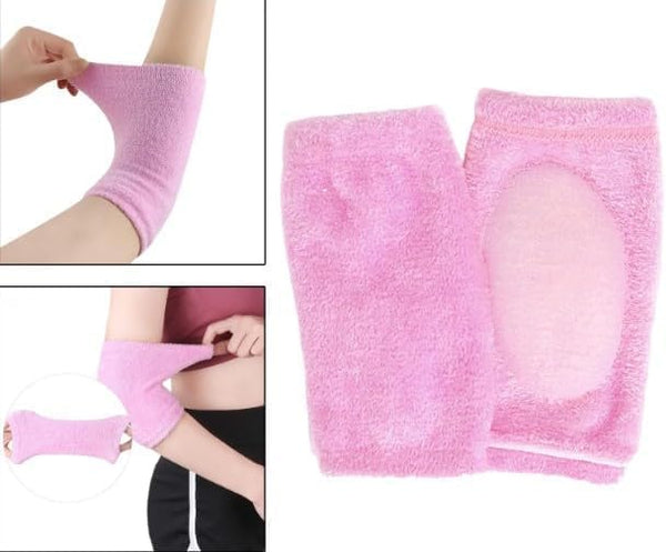 1Pair Pink Elbow Moisturizing Sleeve,Elbow Gel Cover Heel Socks Elbow Sleeves Elbow Pads for SPA Moisturizing Dry Cracked Skin Care for