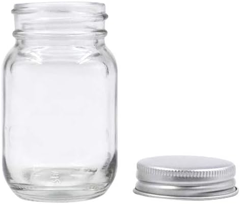 U Pack 2oz Mason Jar with Silver Lid for Honey Jam Spice Pack of 24 Sets