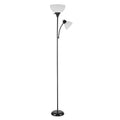 Globe Electric 67135 72" Floor Lamp with Adjustable Reading Light, Bright, Easy-to-Assemble Torchiere for Bedroom, Living Room & Office -