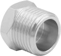 Joywayus 1/2 G Male to 3/8 Compression Female Thread Bushing Pipe Fitting, Nickel Plated Brass Reducer Faucet Connector Water Hose Adapter, Supply