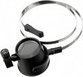 15X Headband Magnifying Glass with LED Light, Hands‑Free Adjustable Steel Band Jeweler Loupe for Watch Repair, Circuit Board Soldering, Crafts and
