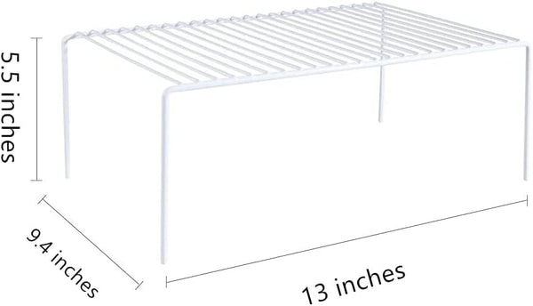 Cabinet Storage Shelf Rack Set of 2, Medium (13 X 9.4 Inch) Rustproof Metal Wire Kitchen Cabinet Organizer and Storage, Cupboard Spice Shelf Rack