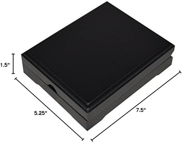 Guardhouse Wood Display Box for NGC/PCGS/Premier/Little Bear Elite Coins in Certified or Certified Style Holders/Slabs (Single Coin, Matte Black