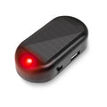 Car Solar Power Simulated Dummy Alarm, Anti-Theft LED Flashing Security Light Fake Lamp, Automotive Warning Interior Safety Lights with USB