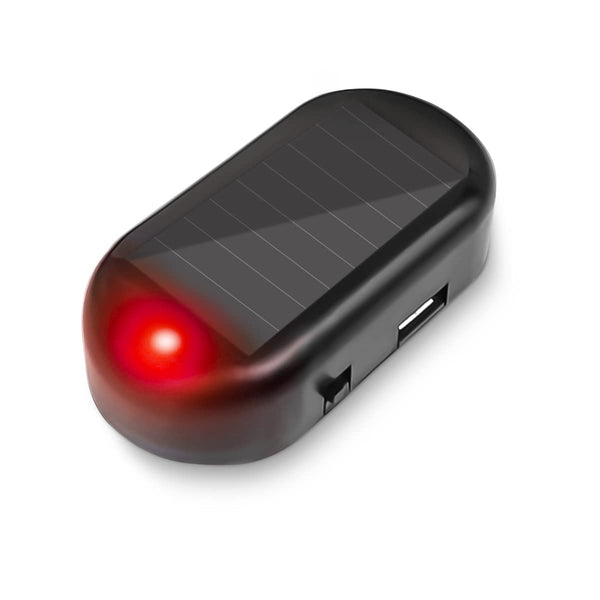 Car Solar Power Simulated Dummy Alarm, Anti-Theft LED Flashing Security Light Fake Lamp, Automotive Warning Interior Safety Lights with USB