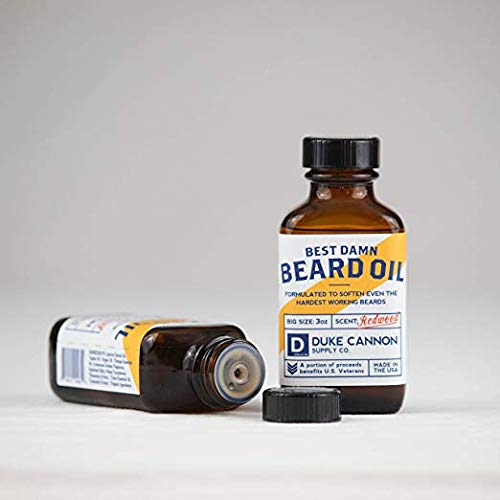 Duke Cannon Supply Co. Best Beard Bundle - 3 Oz. Oil & 1.6 Oz. Balm, Redwood Scent, Travel Size, 2-Piece Set
