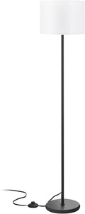 Modern Floor Lamp Simple Design with White Shade, Foot Pedal Switch, 60" Small Tall Lamps for Living Room Bedroom Office Dining Room Kitchen,