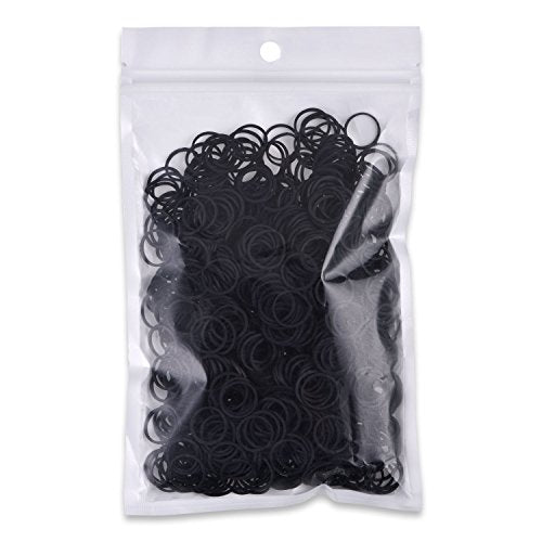 Hicarer 1000 pcs Mini Rubber Hair Bands 1/2 Soft Elastic Bands for Woman Hair Braids Ponytails & Beards Small Dreadlocks, Wedding Hairstyle and