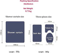 4Pcs Christmas Shower Curtain Sets Kids Bathroom Halloween Decor with 12 Curtain Hooks for Bathroom, Waterproof 71 x 71 inch (D3)