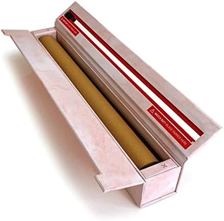 Chicwrap Rose Marble Parchment Paper Dispenser - Includes 15"X 33' (42 Sq. Ft) Roll Unbleached Baking, Cooking & Culinar