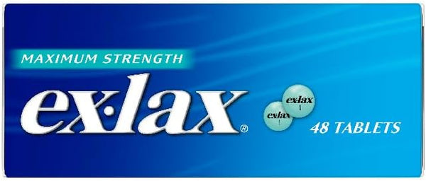 Ex-Lax Maximum Strength Stimulant Laxative Constipation Relief Pills for Occasional Constipation, Gentle Laxatives - 48 Count 48 Count (Pack of 1)