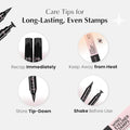 Waterproof Eyeliner Stamp - 2 Wingliner Black Make up Pens, Vamp Style Wing, Smudgeproof & Sweatproof, Perfect Cat Eye Look, Long Lasting Liquid