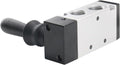 Baomain Manual Hand Lever Control Valve 4H310-10 G3/8" Air Inlet 5 Way 2 Position Pneumatic Solenoid Valve