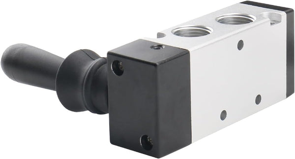 Baomain Manual Hand Lever Control Valve 4H310-10 G3/8" Air Inlet 5 Way 2 Position Pneumatic Solenoid Valve