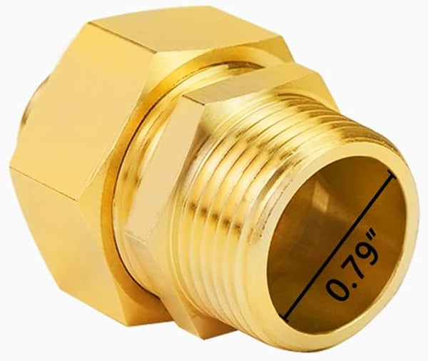 CSST Male NPT Fitting Kit Brass Natural Gas Quick Connect Adapter 3/4'' Grill Propane Conversion Connector 2 Pack