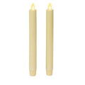 Luminara Flickering Flameless Ivory Taper Candles - Warm LED Light Flame - 2 AA Battery Operated Decor for Dining Room Table Centerpieces,
