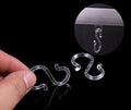 24PCS 1.7〞Clear Plastic Punch Bowl Cup S Hooks Hangers
