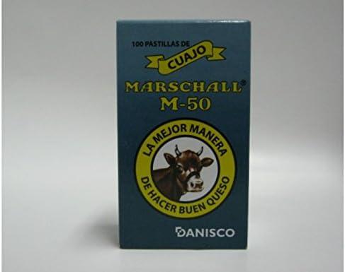 10 Tablets of Vegetable Cuajo Marschall 50 Coagulant Tablets for Cheesemaking: Rennet Tablets for Hacer Queso