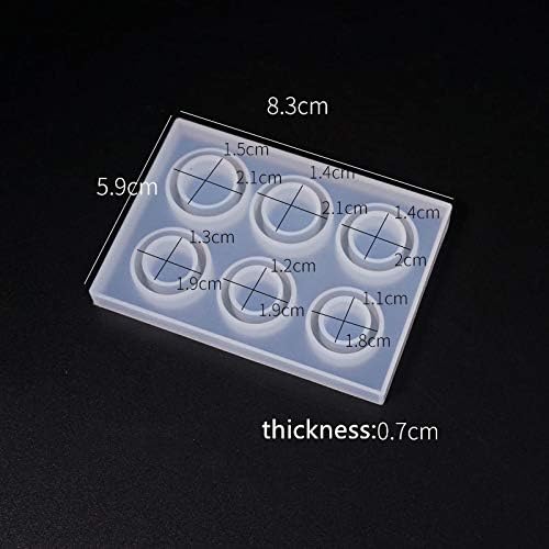 Finger ring Silicone Mold Resin Mould for jewelry making DIY tool epoxy resin molds for Resin ring (6size)