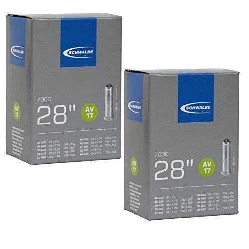 Schwalbe AV17 Inner Tubes 700 x 28-45c / 28" 27", Schrader Valve (Pack of 2)