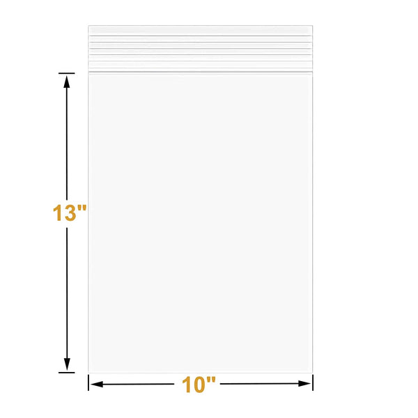 20 Pcs 10"x13" Thick Clear Zip Seal Lock Storage Bags 2 Gallon Heavy-Duty 4 Mil Plastic Resealable Zipper Poly Bags 10 x 13inch-4MIL
