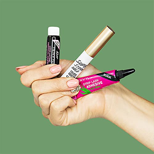 Kiss I Envy Strip Eyelash Adhesive Black with Aloe KPEG02A 0.25 Ounce (Pack of 1)