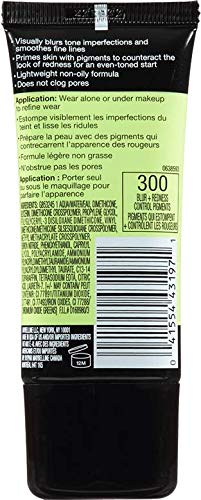 Maybelline Face Studio Master Prime Face Primer Makeup Base, Blur + Redness Control, 1 Count 1 Fl Oz (Pack of 1)